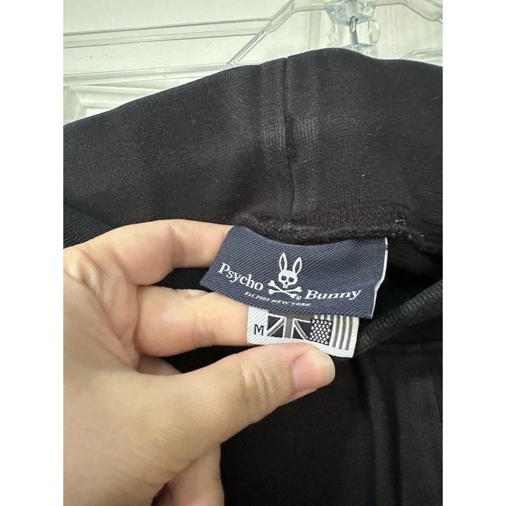 Psycho Bunny Sweat Shorts Mens Medium Lounge Skull Logo Athletic FLAW